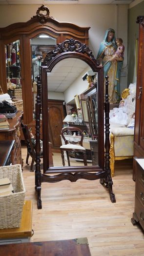 Mahogany Cheval Mirror