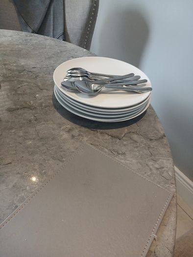 dining plates and spoons