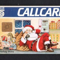 1993 Ireland 10 Unit Christmas Callcard wishing their customers a Happy Christmas (Gemplus GEM1) Call Card Used. Telecom Eireann card number 1054