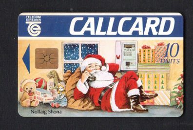 1993 Ireland 10 Unit Christmas Callcard wishing their customers a Happy Christmas (Gemplus GEM1) Call Card Used. Telecom Eireann card number 1054