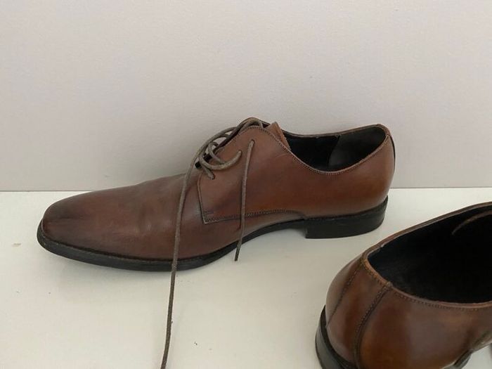 John White tan brown Moore leather shoes, Size 9, EU 43, dress shoe