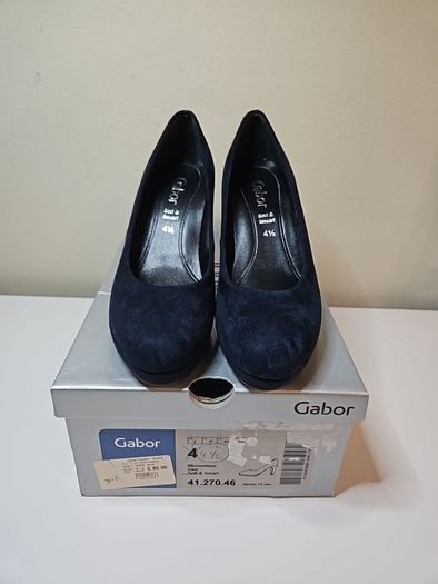 Gabor Gab270 Court Shoe - Navy Suede RRP 80 Euro Soft & Smart UK 5  & UK 4.5 New & Boxed