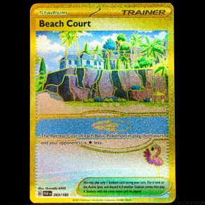 Beach Court 263/182 Gold Secret Rare Holo S&V Paradox Rift Pokemon Card