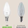 FRE P&P E14 LED Light Bulb, Small Edison Screw SES Candle Bulbs, 4.9W 470lm, 40W Equivalent E14 Bulb, Warm White 2700K E14 LED Bulb, Energy Saving Candle Light Bulbs, Non-dimmable, Pack of 6 Image 4