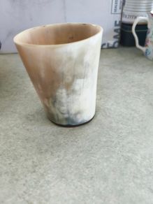 Vintage Handmade Horn Beaker.