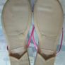 BNWT Pink LEATHER Strap flipflops Image 2