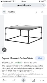 mirror coffee table