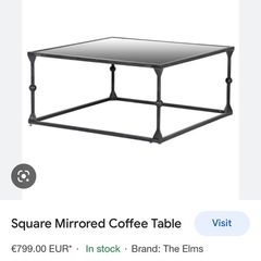 mirror coffee table