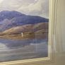 Vintage watercolour Painting Lake & Mountain Scene Image 6