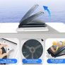 Caravan Roof Vent Fan 12V RV Ventilation Exhaust Fan w/LED Light Low Noise IP68 Waterproof Camper Ventilation Skylight 28cm Image 4