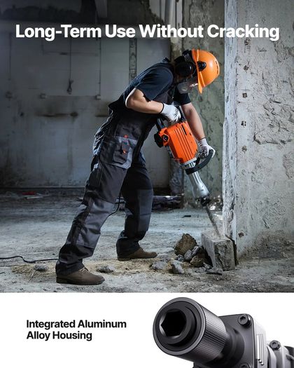 Demolition Jack Hammer Concrete Breaker 2200W Electric Hammer 2 Chisel Bits