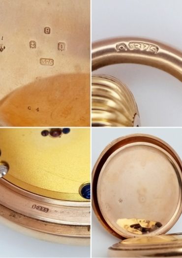 An Antique 9K Gold Double-Cased Pocket Watch.