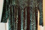 F&amp;F Green and black abstract animal print dress