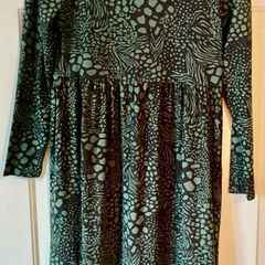F&F Green and black abstract animal print dress