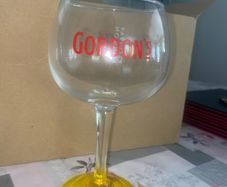 6 x Gordon's Yellow Stem Gin glasses