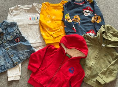 Lot, kids clothing 12-18 months, tracksuit sweater Zara Benetton