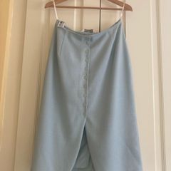 Vintage 70's/80's Classic Style Blue Skirt.