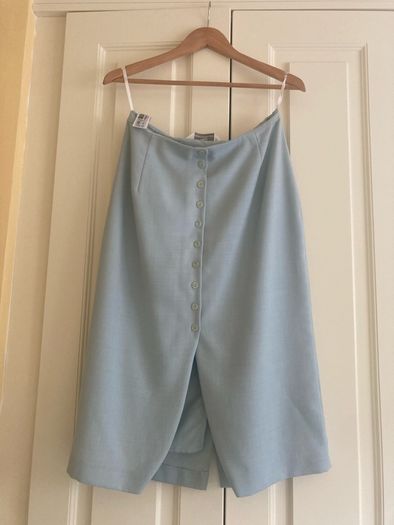 Vintage 70's/80's Classic Style Blue Skirt.