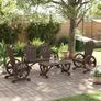 4 Piece Garden Lounge Set Solid Wood Fir Image 2
