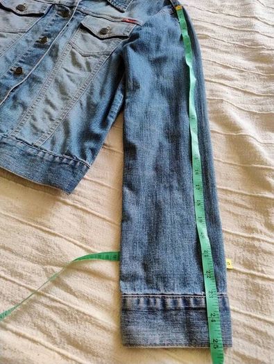 Only denim jeans jacket cotton size 10/12 in good condition see last three photos for exact measurements FREE STANDARD POSTAGE INCLUDED