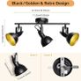 Spotlights Ceiling Lights Rotatable 3 Way Retro Kitchen Spot Light Fittings Black Spotbars 240V for Living Room, Incl. 3X 4W E14 LED Bulbs 2700K Image 4