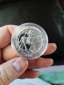 1994 Gibraltar Silver Proof 21 Ecus Coin,come with original coin capsule, thanks for looking.