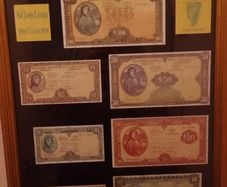 old irish bank notes framed print