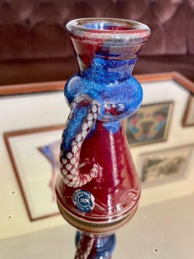Vintage Glossy Michael Kennedy Sligo Handmade Candle holder with Stylised Handle