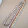 Vintage Clear White Dotted Glass Beads Strands 12-13mm Beads Length 22 inches Image 5
