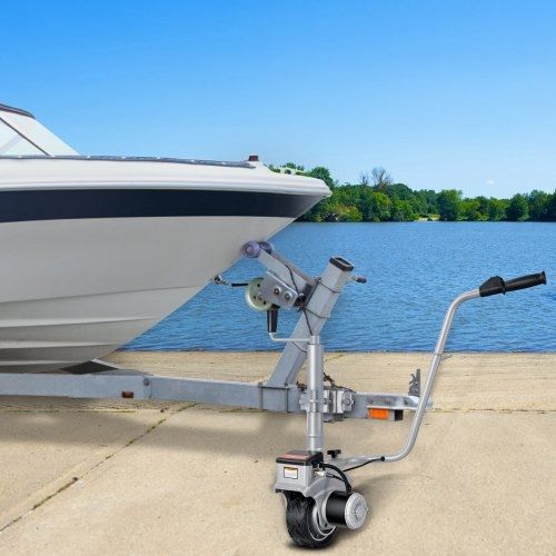 Electric Trailer Dolly, 2268 kg Towing Capacity, 350W 12V Trailer Jockey Wheel with 6.7 m/min Moving Speed, 30.5 cm-62.9 cm Adjustable