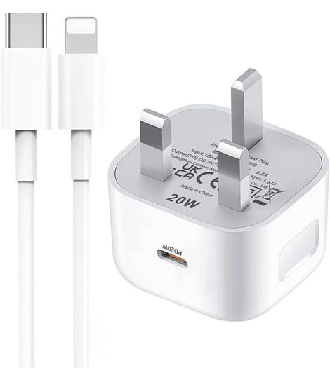 iPhone Fast Charger Plug and Cable New Apple iPhone USB C to Lightning Wire and Plug 20W Fast Charge for iPhone 14/14 Pro/13/13 Pro/12/12 Pro/11/SE/10/8,iPhone USB Type C Charging Plug and Lead