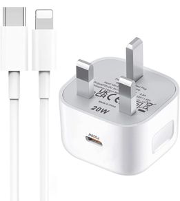 iPhone Fast Charger Plug and Cable New Apple iPhone USB C to Lightning Wire and Plug 20W Fast Charge for iPhone 14/14 Pro/13/13 Pro/12/12 Pro/11/SE/10/8,iPhone USB Type C Charging Plug and Lead