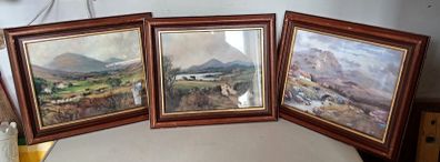 Three Vintage Country Scene Pictures