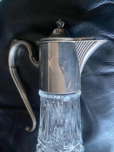 Vintage crystal wine jug