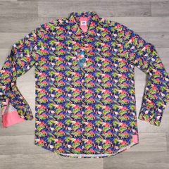 New Jimmy Fox Flamingo Patterned Shirt Mens XL/XXL