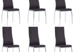 Dining Chairs 6 pcs Brown Faux Leather