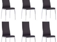 main image for ad Dining Chairs 6 pcs Brown Faux Leather