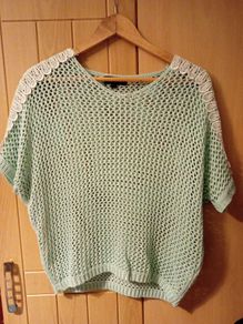 Light Green Crochet Jumper by Julie