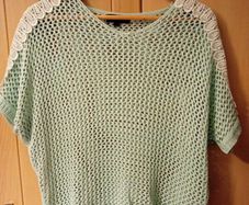 Light Green Crochet Jumper by Julie