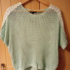 Light Green Crochet Jumper by Julie