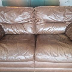 Genuine leather sofa Harvey Norman