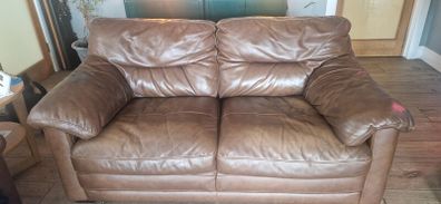 Genuine leather sofa Harvey Norman