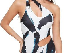 TRENDYOL Woman Tropical Cut Out Detailed Knitted Swimsuit TBESS21MA0107, S / 36