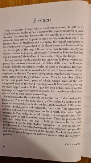 A Beggar In Paradice. Living With The In A Indians. By Chris Conroy. Hardback With Dustjacket In Very Good Condition.