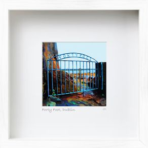 The Forty Foot, Dublin, A - medium Framed print by artist Helen Mathews