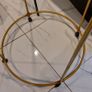 Rotatable circular clothes rack, hanger, rail, display. Gold Image 2