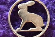 Hand Cut 3d Pence Coin
