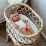 Rattan Doll's Bassinet - Cane Dolls Bed Image 6