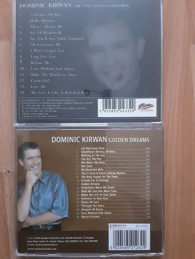 Dominic Kirwan CD's x 2   ..The Love Songs Collection and Golden Dreams .. Price Drop