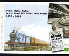 2005 Ireland Dublin Belfast Railways Commemorative Stamps Booklet Mint Never Hinged (MNH). Images of contents shown